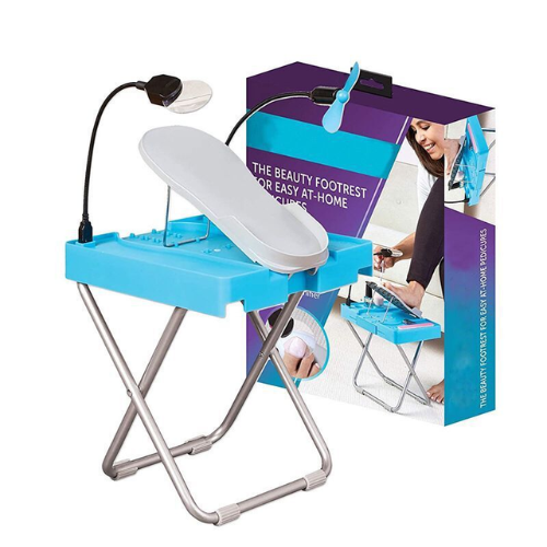 Tabouret de Pédicure Tout-en-Un avec Ventilateur, LED et Loupe – Confort Pro à Domicile !