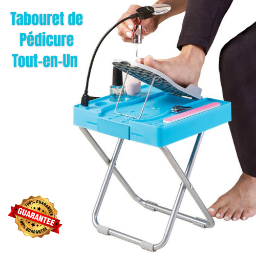 Tabouret de Pédicure Tout-en-Un avec Ventilateur, LED et Loupe – Confort Pro à Domicile !
