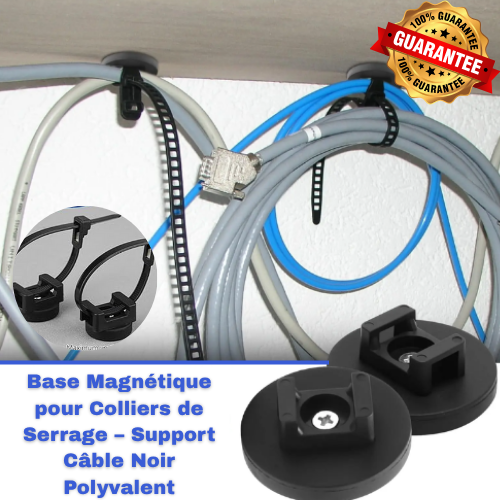 🔧 Lot de 10 Supports Magnétiques pour Colliers de Serrage – Fixation simple et ultra solide !