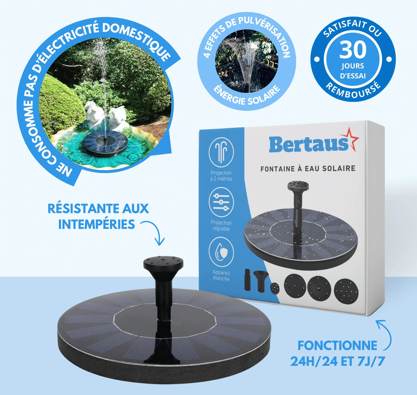 ⚡ Fontaine à Eau Solaire 🌞 (Une Acheté = Une Offerte 🎁)