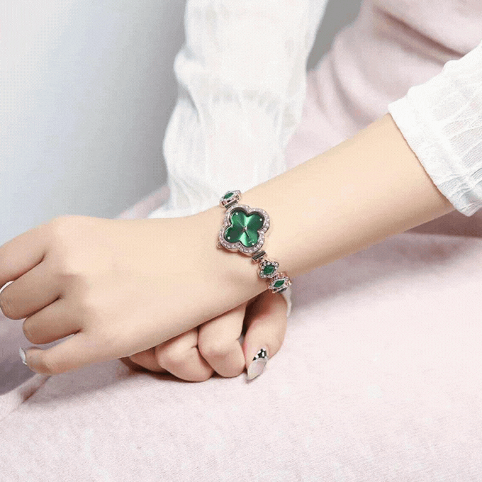 Montre Chic & Intemporelle ✨🍀Émeraude Royale